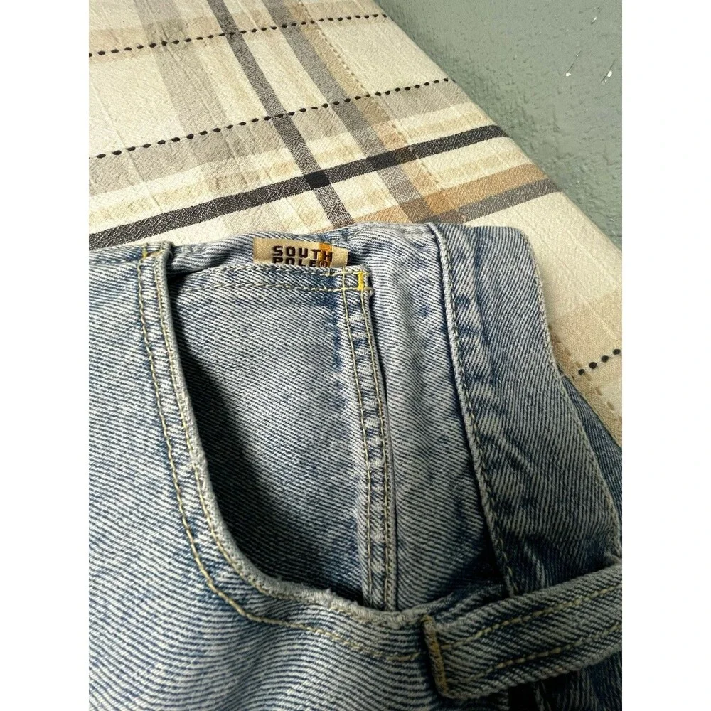 Vintage Y2K South Pole Denim Shorts Jorts Baggy Light Wash Faded Men’s Size 36